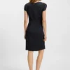 Gathered-detail dress with drape neckline Gathered-detail dress with drape neckline