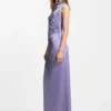 Gathered-detail maxi dress in satin Gathered-detail maxi dress in satin
