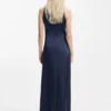 Gathered-detail maxi dress in satin Gathered-detail maxi dress in satin