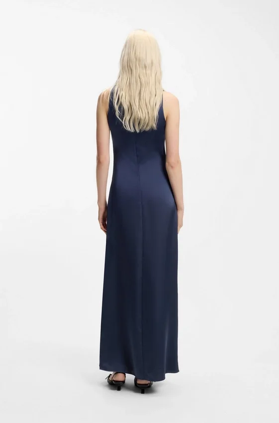 Gathered-detail maxi dress in satin Gathered-detail maxi dress in satin
