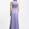 Gathered-detail maxi dress in satin Gathered-detail maxi dress in satin