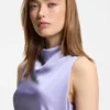 Gathered-detail maxi dress in satin Gathered-detail maxi dress in satin