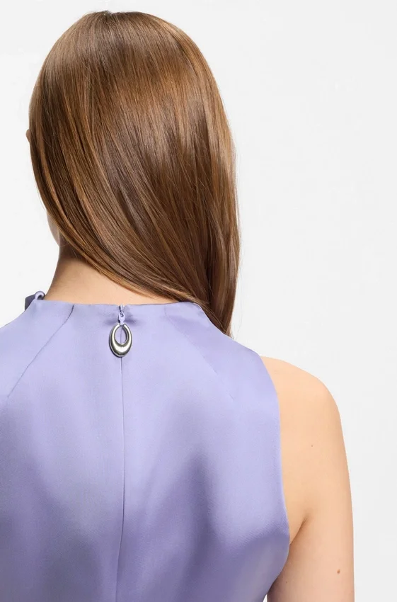 Gathered-detail maxi dress in satin Gathered-detail maxi dress in satin