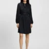Gathered-detail mini dress in crinkle satin