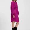 Gathered-detail mini dress in crinkle satin