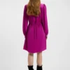 Gathered-detail mini dress in crinkle satin