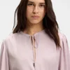 Gathered-detail mini dress in crinkle satin