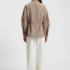 Gathered-waist jacket with water-repellent finish Gathered-waist jacket with water-repellent finish