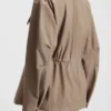 Gathered-waist jacket with water-repellent finish Gathered-waist jacket with water-repellent finish