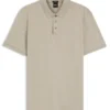 Geometric-jacquard polo shirt in cotton