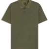 Geometric-jacquard polo shirt in mercerised cotton