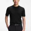 Geometric-jacquard T-shirt in cotton