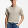 Geometric-jacquard T-shirt in cotton