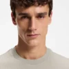 Geometric-jacquard T-shirt in cotton