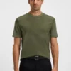 Geometric-jacquard T-shirt in mercerised cotton