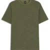 Geometric-jacquard T-shirt in mercerised cotton