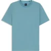 Geometric-jacquard T-shirt in mercerised cotton