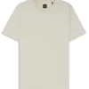 Geometric-jacquard T-shirt in mercerised cotton