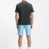 Geometric-print T-shirt in stretch cotton
