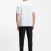 Geometric-print T-shirt in stretch cotton