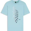 Geometric-print T-shirt in stretch cotton
