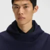 Geometric-tape hoodie in a cotton blend