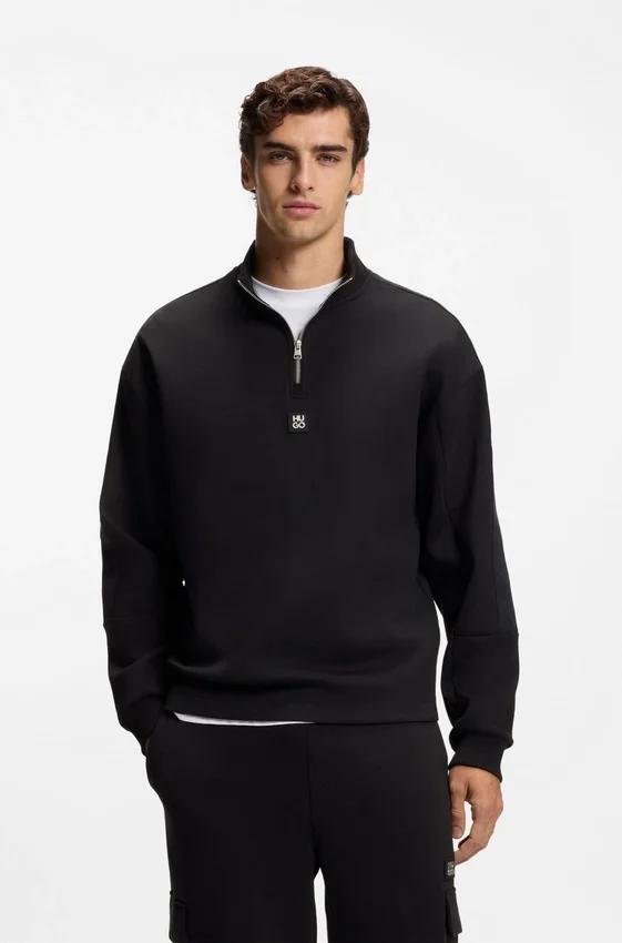Geometric-tape sweatshirt in a cotton blend Geometric-tape sweatshirt in a cotton blend