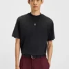 Geometric-tape T-shirt in interlock cotton