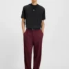Geometric-tape T-shirt in interlock cotton