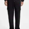 Geometric-tape tracksuit bottoms in a cotton blend