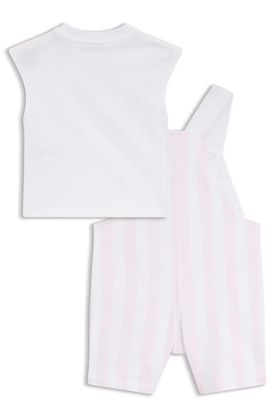 Gift-boxed cotton overalls and T-shirt set for babies Gift-boxed cotton overalls and T-shirt set for babies