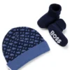 Gift-boxed hat and slipper set for babies Gift-boxed hat and slipper set for babies