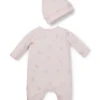 Gift-boxed logo sleepsuit and hat for babies