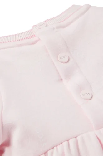 Gift-boxed printed-cotton dress for babies