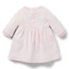 Gift-boxed printed-cotton dress for babies