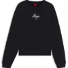 Glitter-logo sweatshirt in cotton terry