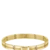 Gold-effect striped cuff with logo clasp