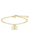 Gold-tone bracelet with Double B monogram charm