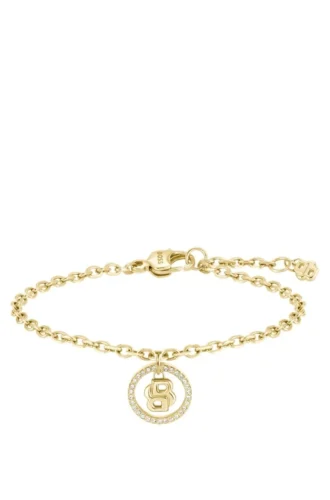 Gold-tone bracelet with Double B monogram charm
