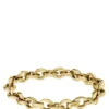 Gold-tone bracelet with petal-shaped links