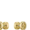 Gold-tone earrings with crystals and Double B monogram