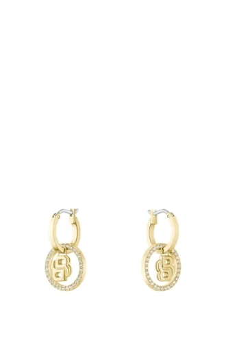 Gold-tone earrings with Double B monogram charm
