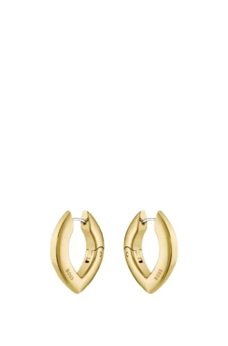 Gold-tone earrings with petal shape