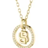 Gold-tone necklace with Double B monogram pendant