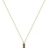 Gold-tone necklace with ink-filled logo pendant