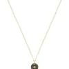 Gold-tone necklace with medallion pendant
