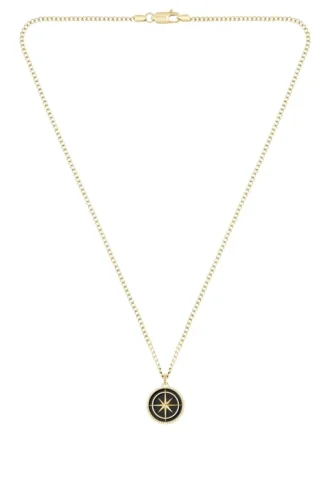 Gold-tone necklace with medallion pendant