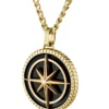 Gold-tone necklace with medallion pendant