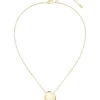 Gold-tone necklace with pebble-style pendant
