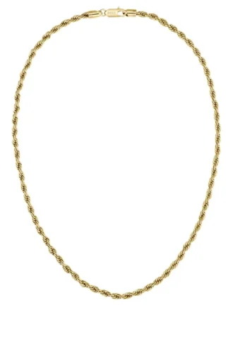 Gold-tone necklace with rope-style chain